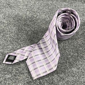 *Perry Ellis Portafolio Men’s Silk Tie Plaid Pattern Necktie